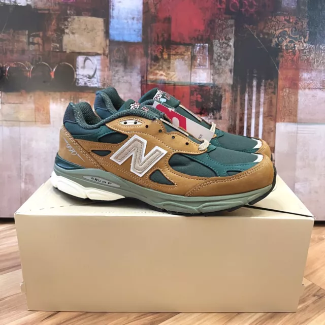 Size 7.5 - New Balance 990v3 Tan / Green Teddy Santis ALD Made in USA M990WG3