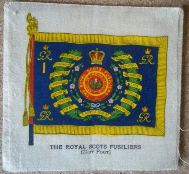 Muratti Regimental Colours Series Cb # 24 Royal Scots Fusiliers Large Silk