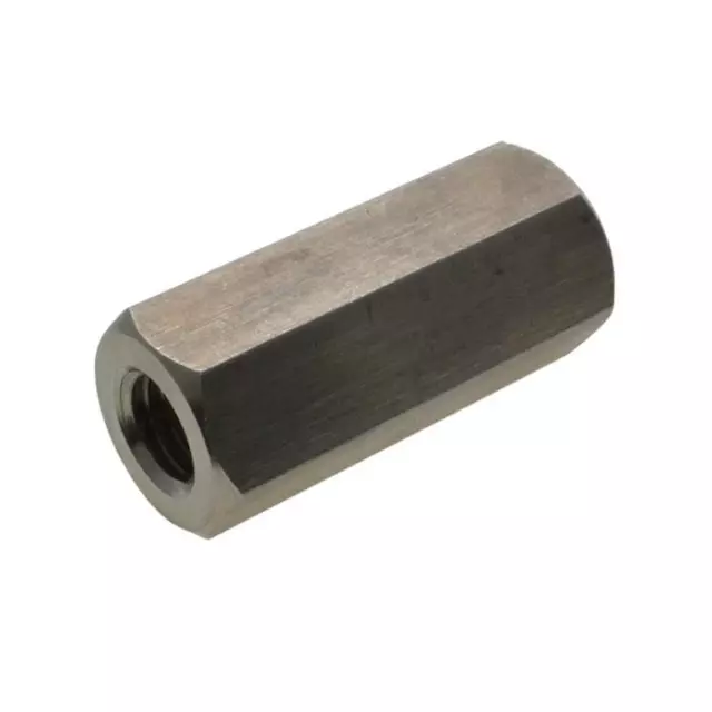 Pack Size 1 Stainless Marine G316 Hex Rod Coupler M8 x 24mm Metric Coarse Nut