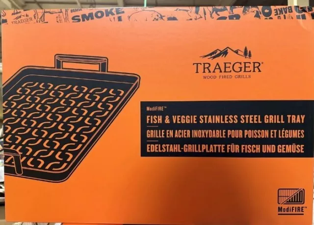 NEW Traeger ModiFIRE Fish & Veggie Stainless Steel Grill Tray - NIB 2