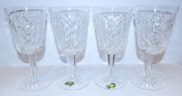 Exquisite Vintage Set Of 4 Waterford Crystal Clare 6 7/8" Water Goblets