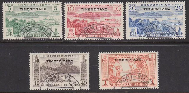 NEW HEBRIDES FRENCH 19953 Postage Due set fine used SG FD92-96 cat £170.....G631