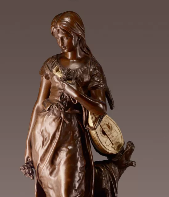 Sculpture Hippolyte Moreau - bronze ancien - 19 e