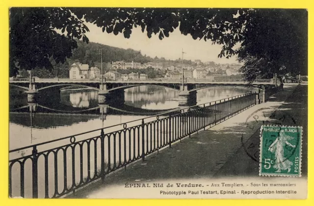 cpa 88 - EPINAL (Vosges)  Nid de verdure aux TEMPLIERS le PONT sur la MOSELLE