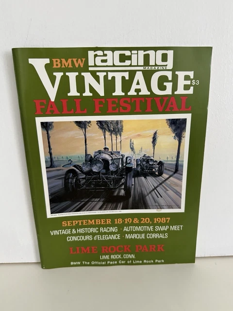 BMW FALL FESTIVAL Magazine Lime Rock Park 1987 Connecticut Racing £7.46 ...