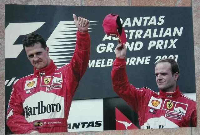 MICHAEL SCHUMACHER RUBENS Barrichello Foto F.1 G.P. Australian 2001 EUR
