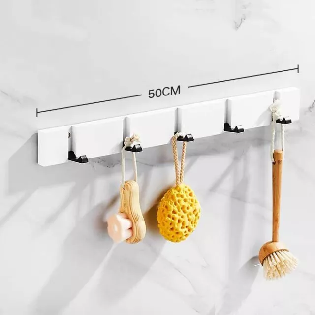 Wall Mount Key Bag Hat Towel Rack Hanger Holder Robe Coat Clothes Hooks US