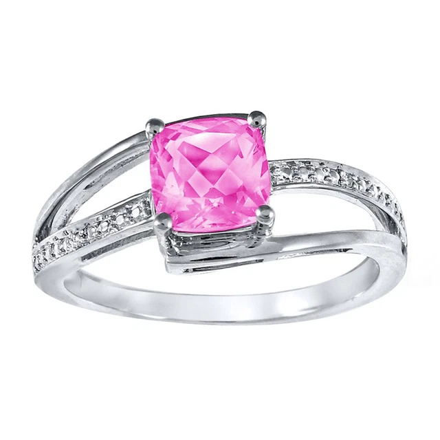 Fiançailles Solitaire Mariage Promesse Bague Lab-Cretaed Saphir Argent Sterling