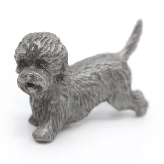 PEWTER Dandie Dinmont Terrier - Rawcliffe / P Davis 1" Metal Animal Miniature