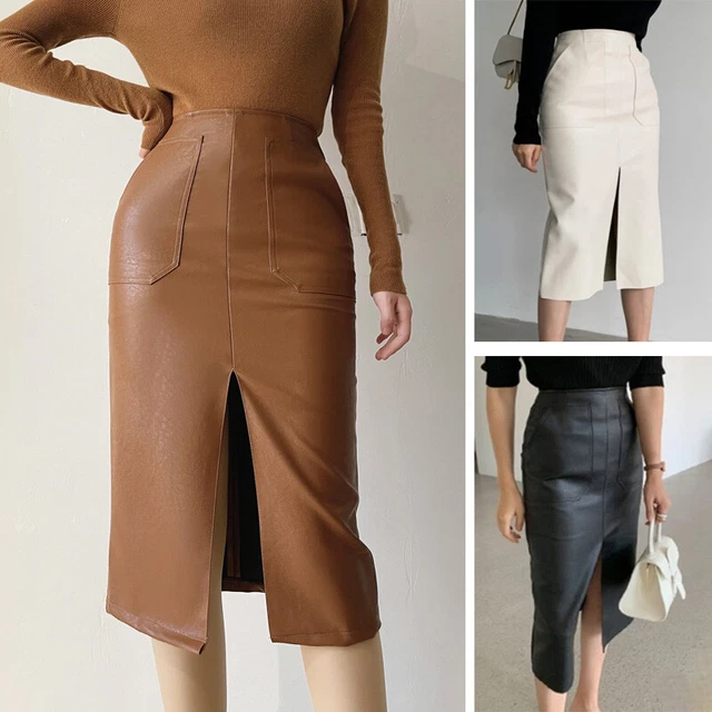 Jupe simili cuir moulante best sale