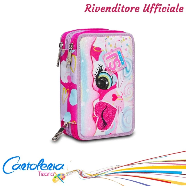 ASTUCCIO 3 ZIP cerniere seven Sj Gang Girl Heart Lolly Gatto scuola 2023 2024 EUR 24 90 PicClick IT