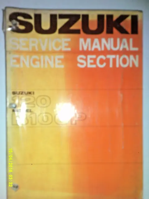 Vintage Suzuki 120 B100 P Service Shop Repair Maintenance Manual Engine Section