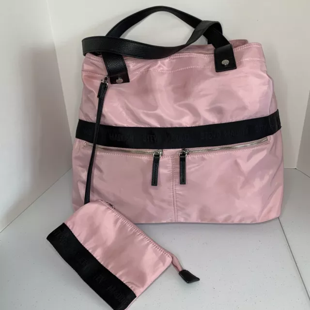 NWT STEVE MADDEN Light Pink BCATALIN Quilted Weekender Travel Overnight Bag