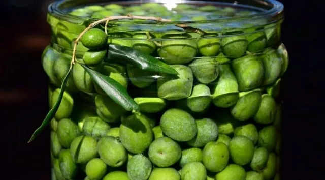 Olive Di Calabria In Salamoia lavorato in base alla vecchia tradizione calabrese