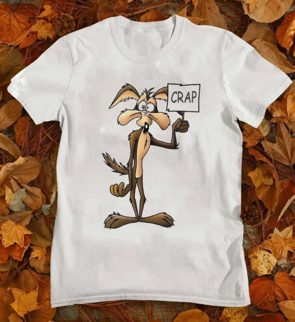 FUNNY WILE E Coyote and the Road Runner Crap White Tee men T Shirt ...