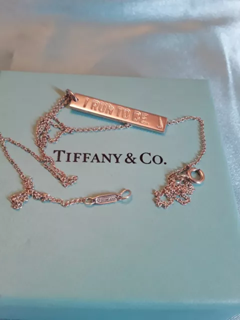 Tiffany & Co NWM "I Run To Be" Womens Marathon Sterling Silver 925 Necklace 2010