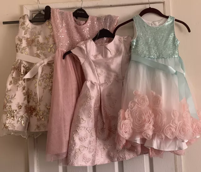 SPLENDIDI ABITI DA FESTA PER RAGAZZE OCCASIONE DA INDOSSARE ETÀ-4 Monsoni