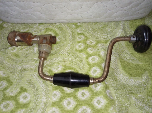 Soviet Vintage Manual Woodworking Ratcheting Tool Brace Hand Auger Drill