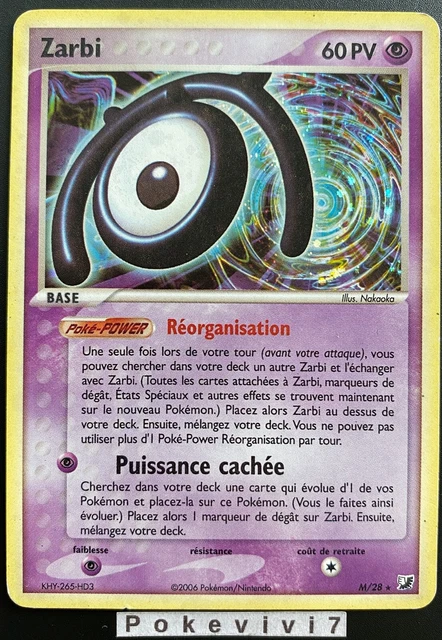 Pokemon Card ZARBI M/28 Holo Secret Block EX Hidden Forces FR