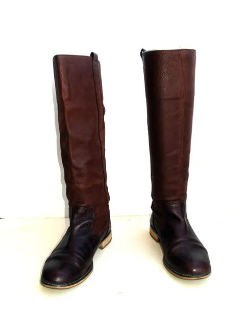 Zara botas altas de verano en piel marron  38 Brown leather Summer boots size 38