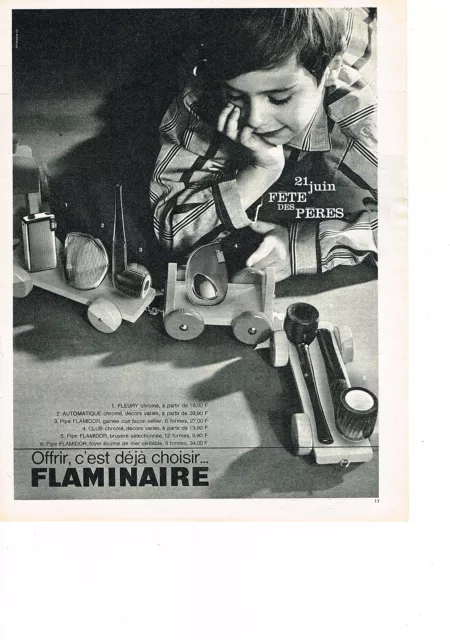 PUBLICITE ADVERTISING  1964   FLAMINAIRE   briquet