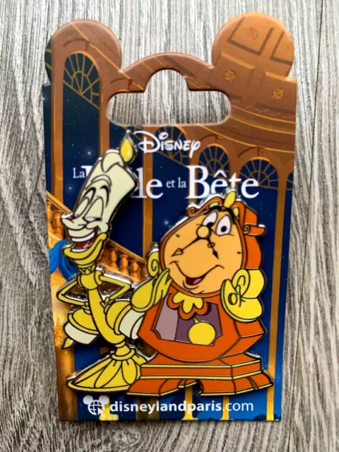 Pin Disney Disneyland Paris Beauty & The Beast Lumière & Big Ben Cogsworth OE