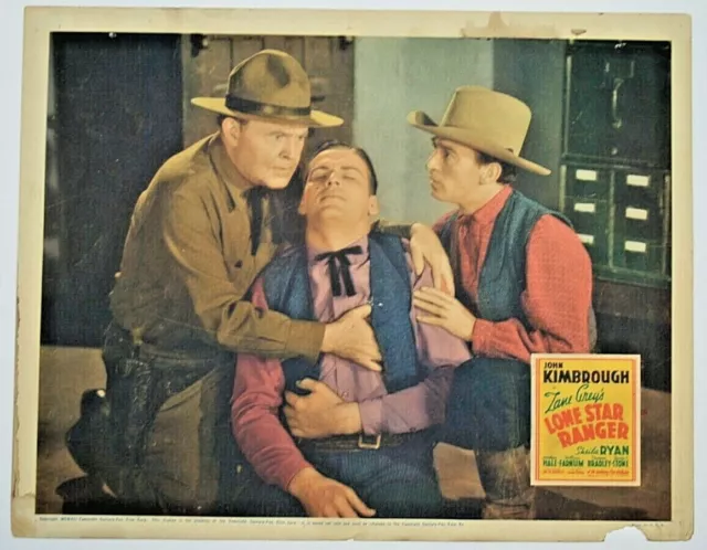 1942, Lone Star Ranger, John Kimbrough, Vtg Lobby Card, Western, Zane Grey, BN4