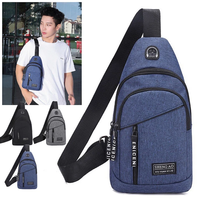 Mens Chest Bag Packl Shoulder Cross Body Bags Outdoor Sport Trave Sling Backpack
