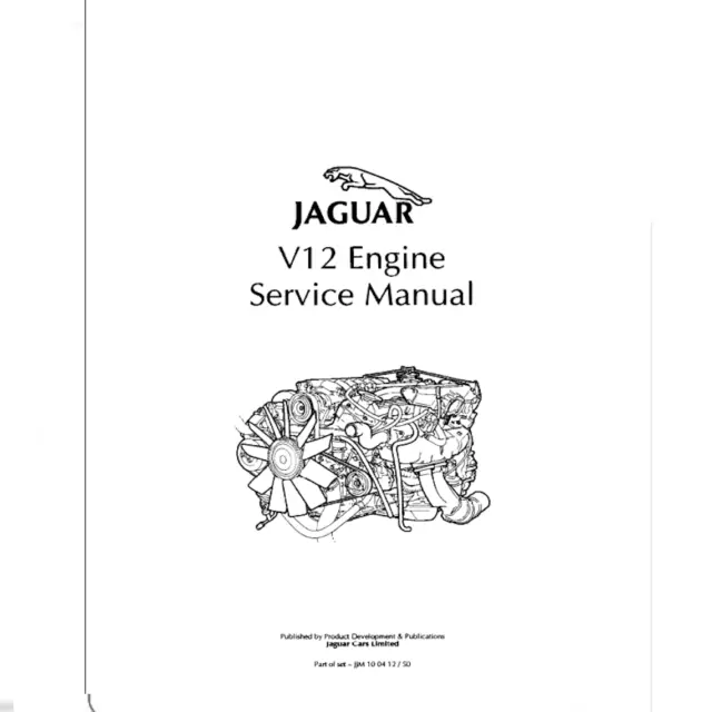 Repair manual for Engine Jaguar V12 1995 year