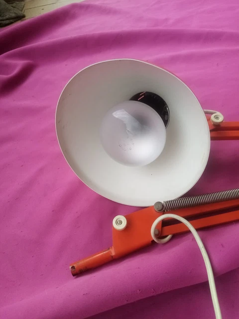 TWIST & TWIST T1 LAMPE Architecte BUREAU vintage Articulee orange 1960 Desk Lamp 5