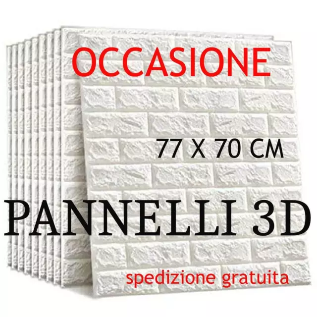 Pannello Parete Adesivo Muro 3D Piastrelle Bordo Bianco Fonoassorbente Camper