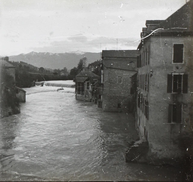 FRANCE Oloron c1925 Photo Plaque de verre Stereo P74L9n