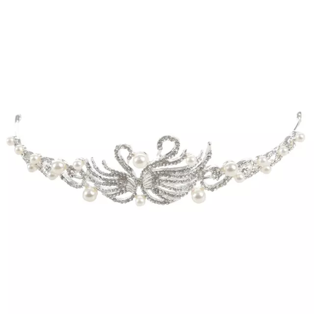 Silver Alloy Tiaras And Crowns Hair Jewelry For Women Brides Swan Tiara3634