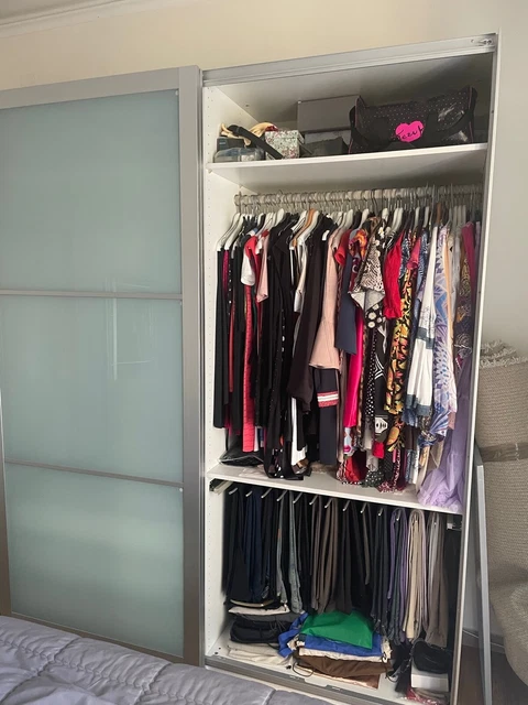 Armadio Bianco 4 Ante Con 2 Cassetti - 120x170x40 Cm, Design Moderno E Spazioso - Foto 11