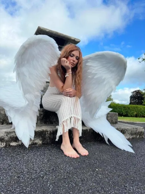 ALI D'ANGELO COSTUME sexy cosplay bianco angelo uccello foto puntello  EUR 169,42 - PicClick IT