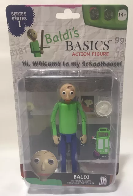 BALDI'S BASICS - Angry Baldi Action Figure (5 Tall Posable Figure w/ 2  Accessories, Series 1)
