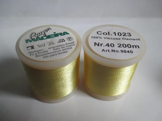 Madeira Rayon Embroidery Thread Viscose #40 5000m 5500 Yards Green Shades
