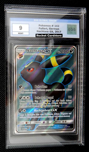 Pokemon Nachtara Umbreon GX Full Art Deutsch 142/149 Sun & Moon PSA EGS 9 Mint