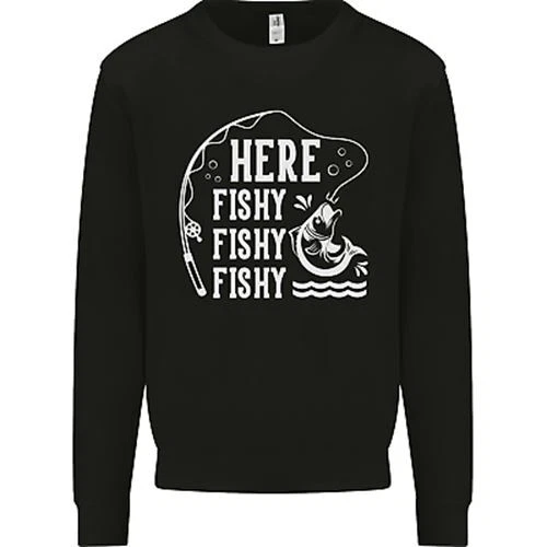 Maglione Here Fishy Fishy Funny Fishing Fisherman