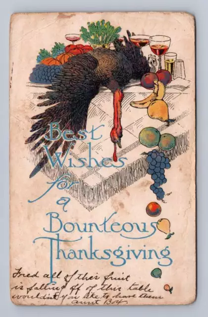 "A Bounteous Thanksgiving" Antique Arts & Crafts Food Laurel Maryland 1907