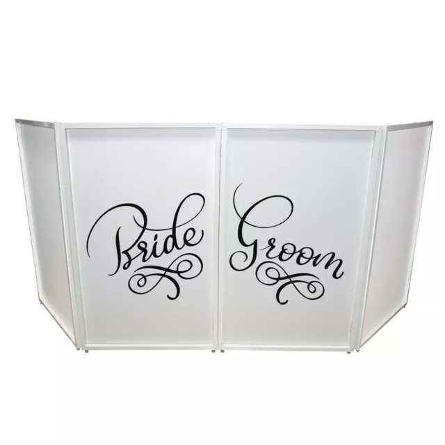 ProX XF-SBRGR20X2 Bride and Groom Facade Enhancement Scrims - Black Script