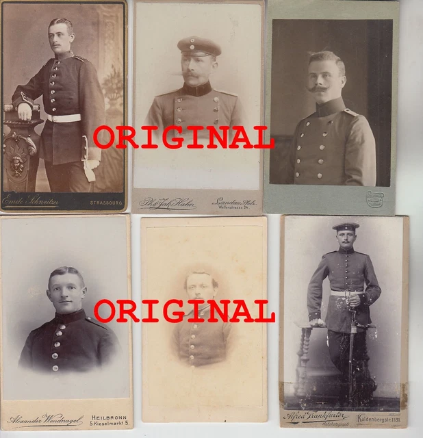 9 Foto 1wk Portrait CDV Soldat Säbel Ulm Heilbronn Straßburg Wilhelmshaven