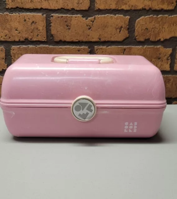 Vintage Barbie For Girls Caboodles Makeup Carrying Case Box Vanity Purple  2825