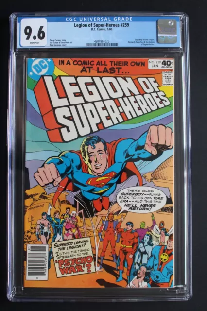 LEGION OF SUPER-HEROES #259 New Series BEGINS 1980 DC 2nd PSYCHO WARRIOR CGC 9.6