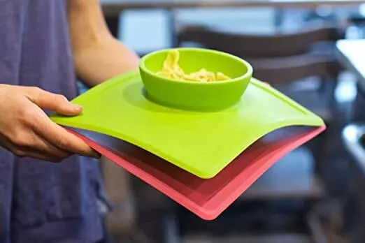 ezpz Happy Bowl - One-piece silicone placemat + bowl (Lime) 3