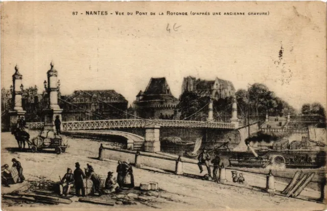 CPA NANTES - View of the Pont de la Rotonde (after an ancient engraving) (587280)