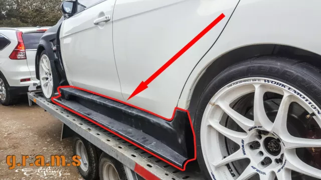 Varis Style Side Skirts + CARBON Skirt Extensions for Mitsubishi Lancer Evo X v8