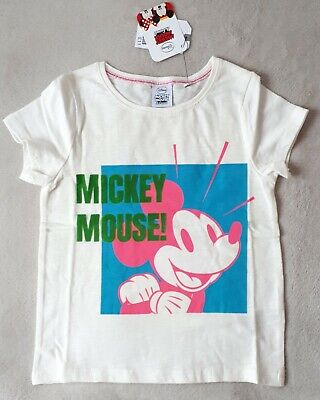 Nuovissimo con etichetta NEXT Per Bambine MICKEY MOUSE T-shirt 2-3 anni