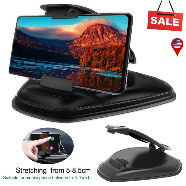 Adjustable Car Phone Stand Holder Clip Accessories For Dashboard Mount 3-7in USA