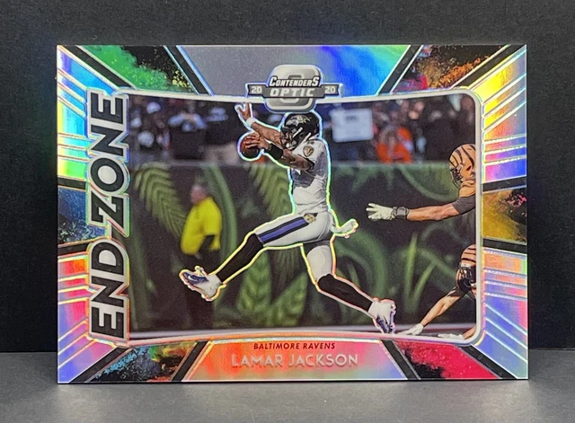 2020 Contenders Optic End Zone Silver Prizm- Lamar Jackson Baltimore Ravens SP!